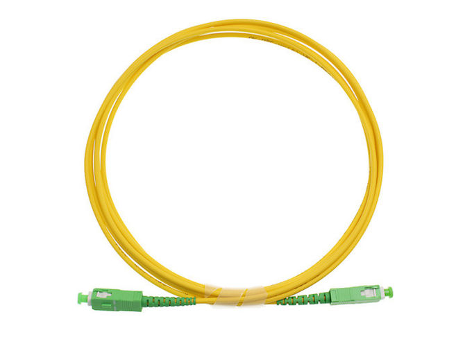 SC APC 광섬유 패치 코드  노랑색, G652D, LSZH, 단순한 SM 0